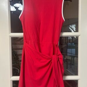 Abercrombie & Fitch Red Mini athletic Dress with Tie Detail